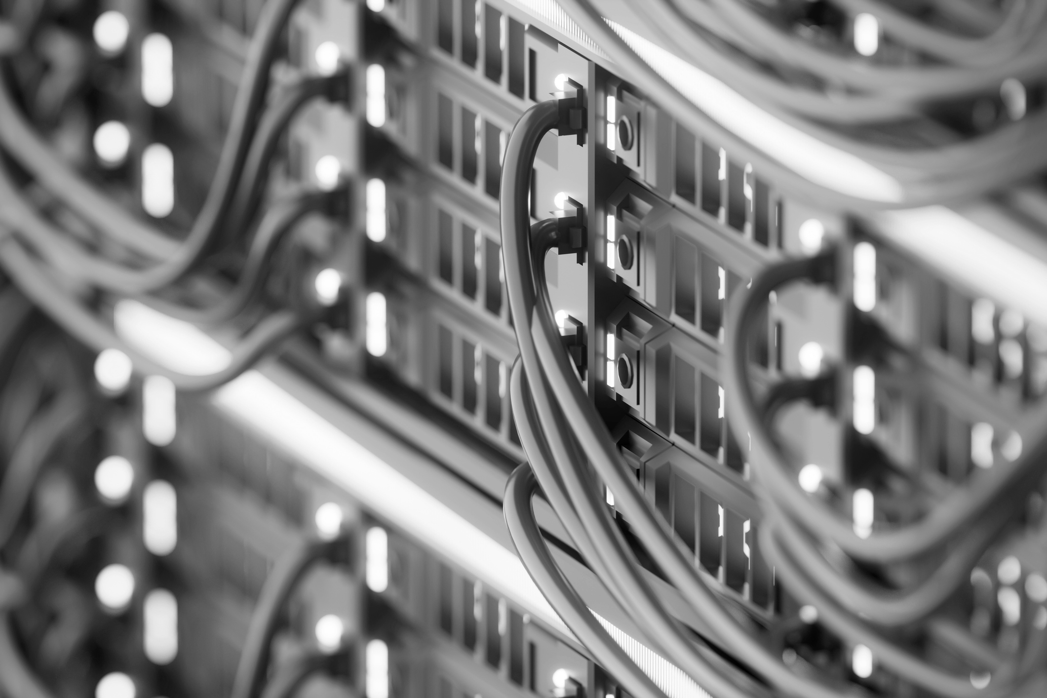 image of the back of a computer with a bunch of wires. Spartanburg data center lawsuit